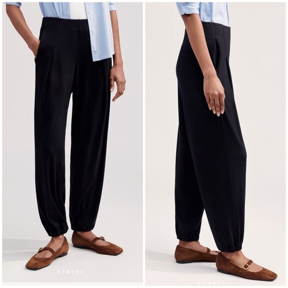 ME+EM Interlock Pleated Sweatpant Joggers Womens 12 High Rise Pockets Comfy - Picture 11 of 11